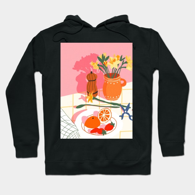 Still Life With Daffodils Hoodie by Gigi Rosado